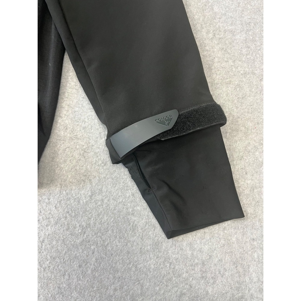 Condor Patrol Jacket Mens L Black 1/4 Zip Extendable Cuffs Thumb Holes Pockets - Picture 6 of 15
